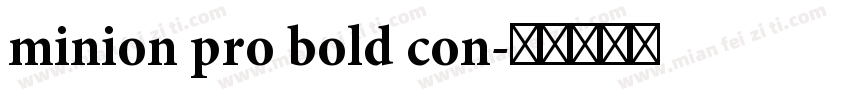 minion pro bold con字体转换
